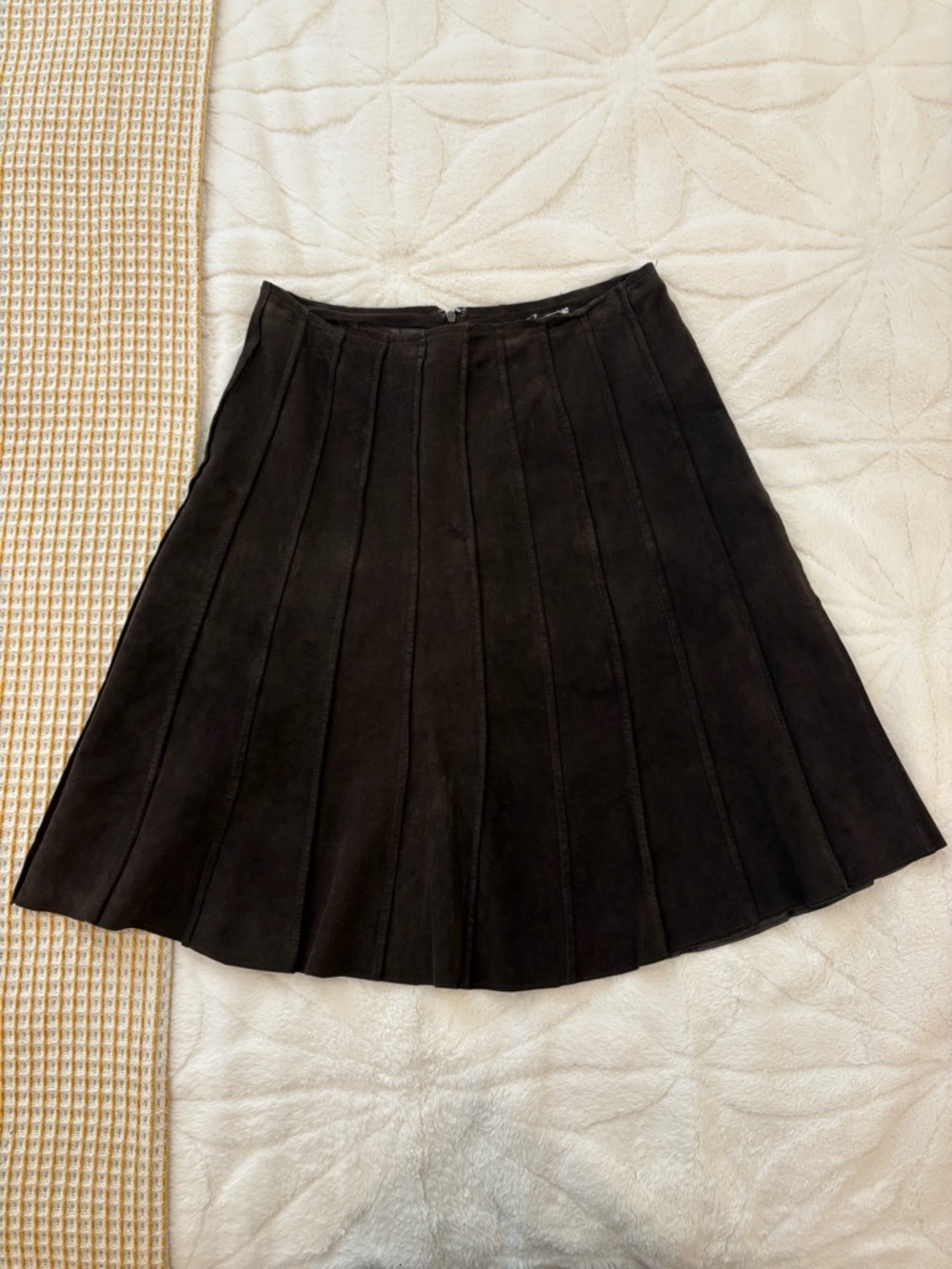 Vintage Brown Suede Skirt